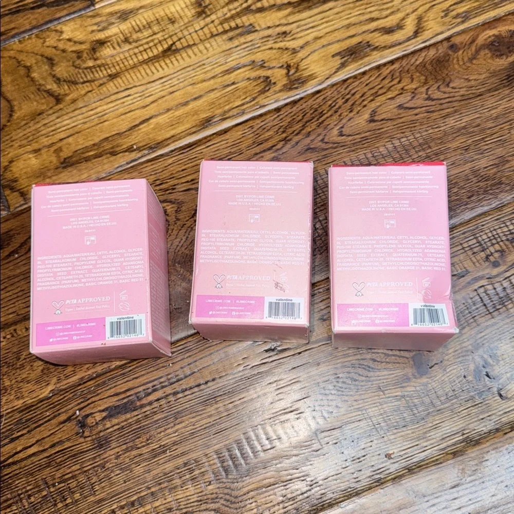 NWT Bundle of 3 Lime Crime Unicorn Hair Tint - Valentine in color - Picture 7 of 9